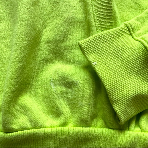 Athleta Moonrise Hoodie Sweatshirt Open Split Back Neon Green Small - Picture 4 of 8